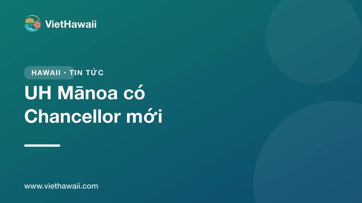 UH Mānoa có Chancellor mới: ông Vassilis Syrmos